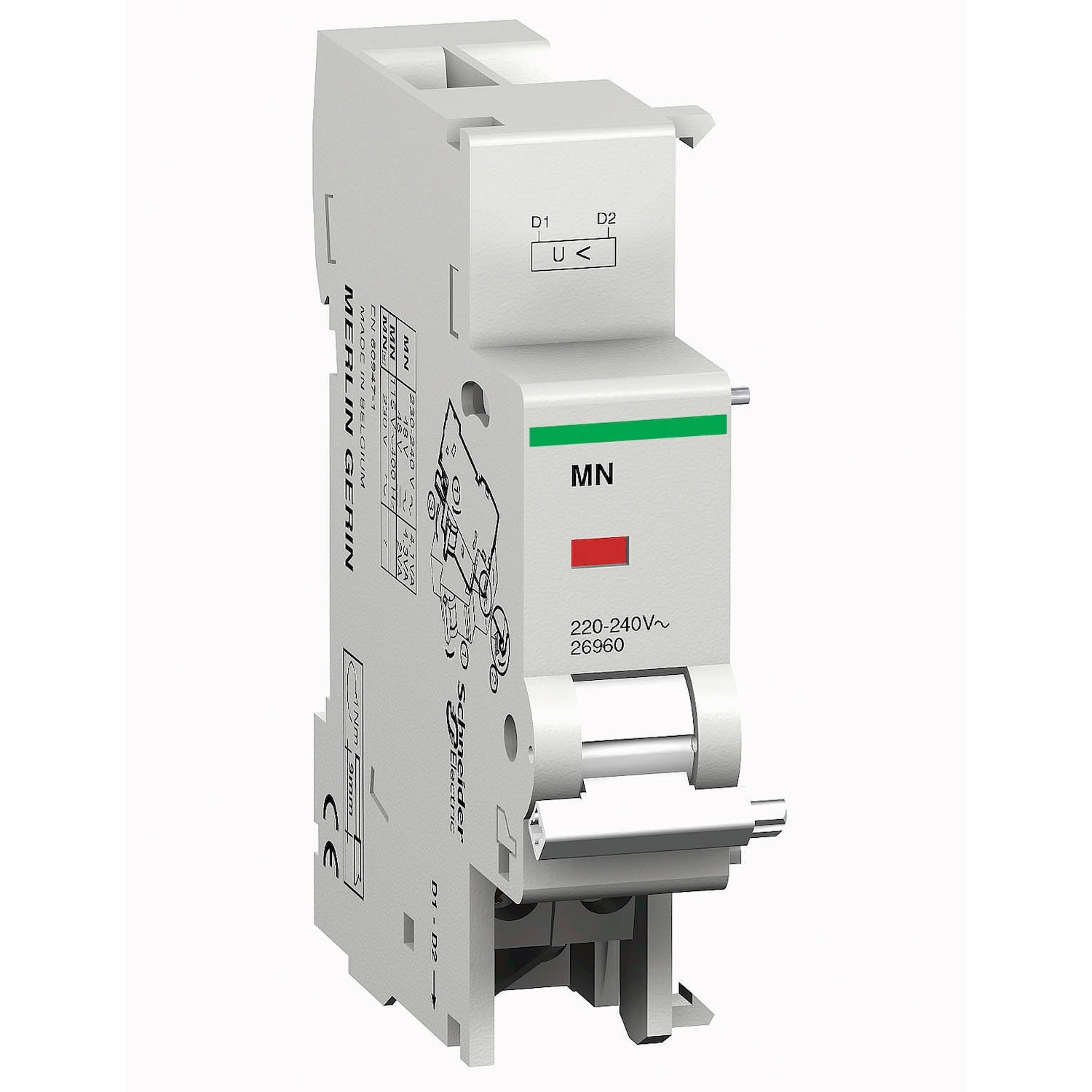 Schneider Electric Undervoltage Release; for Multi 9 circuit breakers; 120VAC / 24VDC; instantaneous